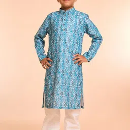 Manyavar Boys Floral Printed Kurta with Pyjama-image-98