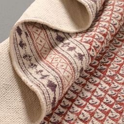 Peepul Tree Maroon Ethnic Motifs Cotton Carpet-42