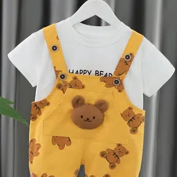 LULU & SKY Printed T-shirt With Dungaree-image-70