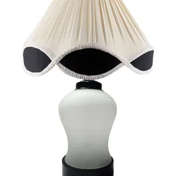 Aura White Glass Frustum Shaped Table Lamp-image-57