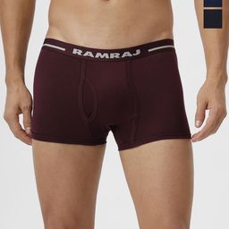 Ramraj Men Pack Of 3 Combed Cotton Trunks VINTRACK_BLNYGW-3P-image-60