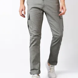 SPYKAR Men Regular Fit Mid-Rise Cotton Cargos Trouser-image-38