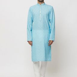 Arihant Rai Sinha Ethnic Motifs Printed Pure Cotton Kurta With Churidar-image-92