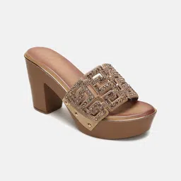 Marc Loire Women Embellished Party Block Sandals-image-16