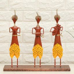 vedas Iris Musician Dolls set of 3 Showpiece (On MDF)-picture-1