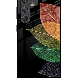 QRIOH Tropical Colourful Leaves Printed Samsung Galaxy M55 5G Back Case-image-10