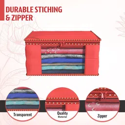 Kuber Industries Red & White 24 Pieces Printed Drawer Organisers image 5