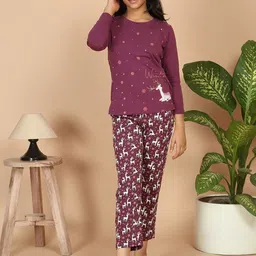 Sweet Dreams Girls Printed Pure Cotton Pure Cotton Long Sleeves Night suit-image-54