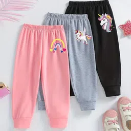 BAESD Pack Of 3 Girls Mid Rise Joggers-picture-29