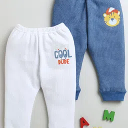 BUMZEE Boys Pack Of 2 Striped Cotton Thermal Bottoms-image-31