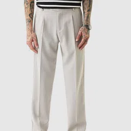 Snitch Men Pleated Formal Trousers-image-33