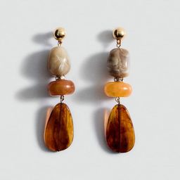 MANGO Contemporary Beaded Drop Earrings-image-23