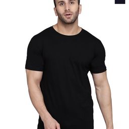WOOSTRO Men Pack Of 2 Solid Round Neck Cotton Slim Fit T-shirts-image-95