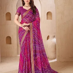 THE FASHION ATTIRE Bandhani Printed Embellished Bandhani Saree-picture-27