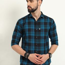 ALLWIN PAUL Men Comfort Shepherd Checks Opaque Checked Casual Shirt-image-97