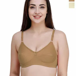 College Girl Women Pack of 2 Full Coverage Non Padded Cotton Bra-picture-9