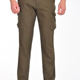 POE Men Smart Slim Fit Cargos Trousers-image-96