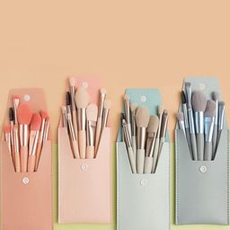 zemglam Set Of 8 Makeup Brush With 1 Nail Cleaning Brush & 1 Oval Brush-15