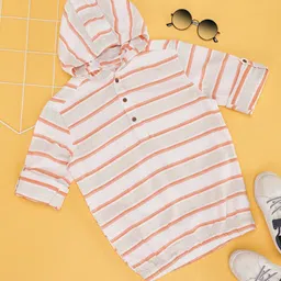 Pantaloons Junior Boys Opaque Striped Casual Shirt-image-75