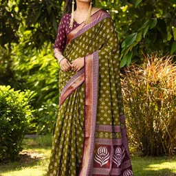 Anouk Rustic Dabu Zari Dabu Saree-picture-15