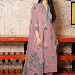 Anni Designer Women Printed Regular Kurta with Palazzos & With Dupatta-45
