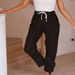 Outzidr Women Classic Straight Fit Low-Rise Trousers-image-96