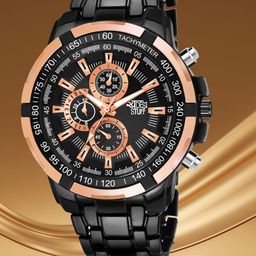 SWADESI STUFF Men Round Dial Analogue Chronograph Watch EDIFIS ROSEGOLD 99 2025-55