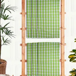 Aura Green & White 5 Pieces Printed Cotton 210 GSM Waffle Ultra Absorbent Bath Towel-image-12