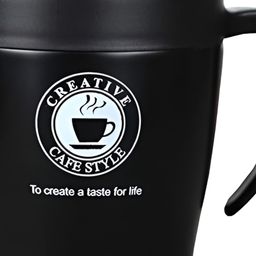 Baskety Black & White Solid Stainless Steel Matte Mugs Set of Cups and Mugs-12
