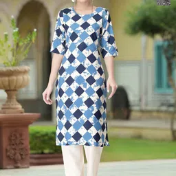 Moda Rapido Women Ethnic Motifs Printed Crepe Kurta-image-59