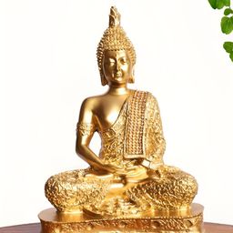 INTERNATIONAL GIFT Gold-Toned Buddha Idol Showpiece-image-43