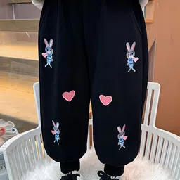 LULU & SKY Girls Printed Tapered Fit High-Rise Joggers Trousers-picture-12