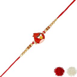 MEIRA JEWELLERY Designer Rakhi With Greeting Card & Roli Chawal-61