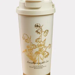 Little Surprise Box LLP Gold-Toned & White Printed Stainless Steel Water Bottle-520ml-image-53