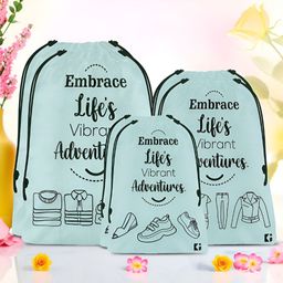 Aura Grey & Black 6 Pieces Printed Foldable Laundry Bags-15