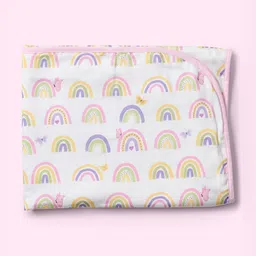 Fancy Fluff Pink & White Ethnic Motifs AC Room Single Bed Dohar-picture-12