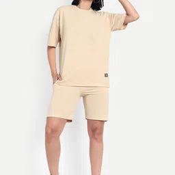 HEATHEX Pure Cotton Round NeckT-shirt With Shorts Co-Ords-picture-57