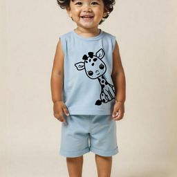 x2o Kids Selection Of 2 Pure Cotton Sleeveless T-shirt And Shorts-37