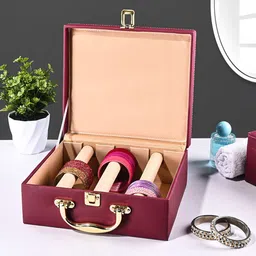 Kuber Industries Maroon Set of 2 Regular Jewellery Organiser Organisers-26