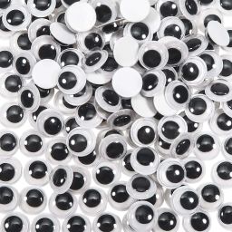7mm Funny Googly Eyes self Adhesive for handicrafts, 100 Pieces Wiggly Eyes-27