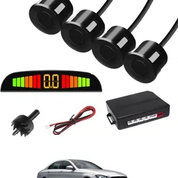 msnp Black 4 Parking Reverse Safety Sensor For Vehicles-79 Universal Reverse Black Parking Sensor With Buzzer And LED Display-79 Parking Sensor-picture-30