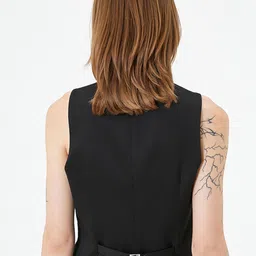 Koton V-Neck Single-Breasted Waistcoat image 4