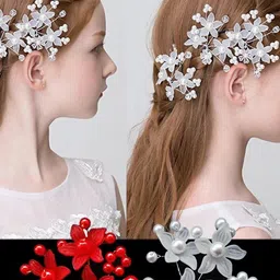 Krelin Set of 2 Beaded Floral U Pins image 3