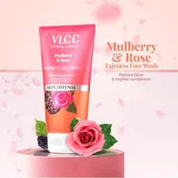 VLCC Set of 4 Skin Defense Mulberry & Rose Fairness Face Wash - 150ml Each image 2