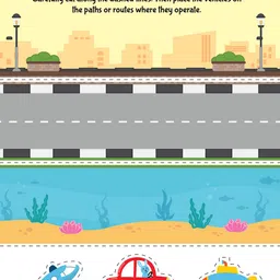 Dreamland Multicoloured Vehicles Scissors Skills Activity Book with Child-Safe Scissors image 2