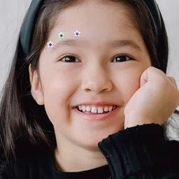 Comet Busters White Embellished Star Shaped Reusable Designer Stickers - 12 Pcs image 2