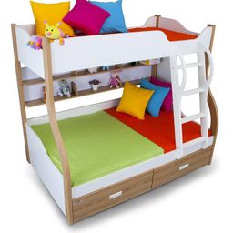 Alex Daisy Columbia Wooden Bunk Bed - Oak-picture-26