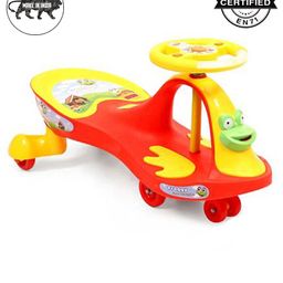 Babyhug Froggy Gyro Swing Car With Easy Steering Wheel - Red-24