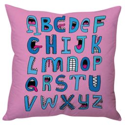 Stybuzz Albhabets Cushion Cover - Pink Base-image-55