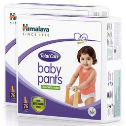 Himalaya Herbal Total Care Baby Pant Style Diapers Large - 76 Pieces(Pack of 2)-6